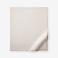Classic Stripes and Plaids Cool Yarn-Dyed Cotton Percale Flat Bed Sheet - Stripe Tan, Twin/Twin XL,Stripe Tan