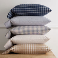 Classic Stripes and Plaids Cool Yarn-Dyed Cotton Percale Flat Bed Sheet - Stripe Blue, Twin/Twin XL,Stripe Blue