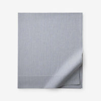 Classic Stripes and Plaids Cool Yarn-Dyed Cotton Percale Flat Bed Sheet - Stripe Blue, Twin/Twin XL,Stripe Blue