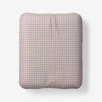Classic Stripes and Plaids Cool Yarn-Dyed Cotton Percale Fitted Bed Sheet - Mini Check Brown, Twin,Mini Check Brown
