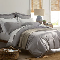 Classic Stripes and Plaids Cool Yarn-Dyed Cotton Percale Fitted Bed Sheet - Mini Check Blue, Twin XL,Mini Check Blue