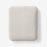 Classic Stripes and Plaids Cool Yarn-Dyed Cotton Percale Fitted Bed Sheet - Stripe Tan, Twin XL,Stripe Tan