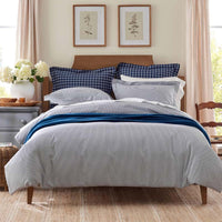 Classic Stripes and Plaids Cool Yarn-Dyed Cotton Percale Fitted Bed Sheet - Stripe Blue, Twin XL,Stripe Blue