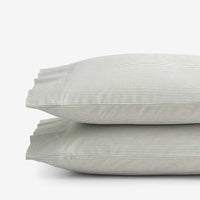 Classic Stripes and Plaids Cool Yarn-Dyed Cotton Percale Pillowcase Set - Stripe Green, Standard,Stripe Green