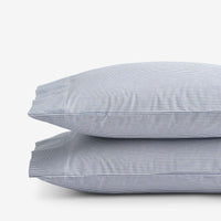 Classic Stripes and Plaids Cool Yarn-Dyed Cotton Percale Pillowcase Set - Stripe Blue, Standard,Stripe Blue