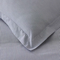 Classic Stripes and Plaids Cool Yarn-Dyed Cotton Percale Duvet Cover - Stripe Blue, Twin/Twin XL,Stripe Blue