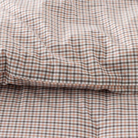 Classic Stripes and Plaids Cool Yarn-Dyed Cotton Percale Comforter - Mini Check Brown, Twin/Twin XL,Mini Check Brown