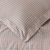 Classic Stripes and Plaids Cool Yarn-Dyed Cotton Percale Comforter - Mini Check Brown, Twin/Twin XL,Mini Check Brown