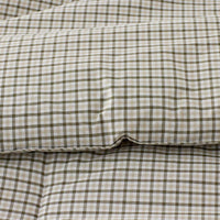 Classic Stripes and Plaids Cool Yarn-Dyed Cotton Percale Comforter - Mini Check Green, Twin/Twin XL,Mini Check Green