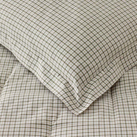 Classic Stripes and Plaids Cool Yarn-Dyed Cotton Percale Comforter - Mini Check Green, Twin/Twin XL,Mini Check Green