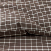 Classic Stripes and Plaids Cool Yarn-Dyed Cotton Percale Sham - Windowpane Brown, Standard,Windowpane Brown