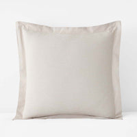 Classic Stripes and Plaids Cool Yarn-Dyed Cotton Percale Sham - Stripe Tan, Euro,Stripe Tan