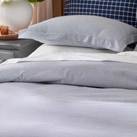 Classic Stripes and Plaids Cool Yarn-Dyed Cotton Percale Sham - Stripe Blue, Standard,Stripe Blue