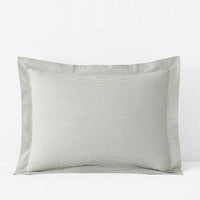 Classic Stripes and Plaids Cool Yarn-Dyed Cotton Percale Sham - Stripe Green, Standard,Stripe Green