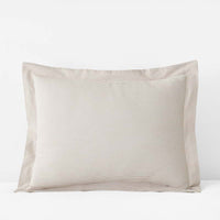 Classic Stripes and Plaids Cool Yarn-Dyed Cotton Percale Sham - Stripe Tan, Standard,Stripe Tan