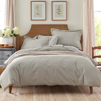 Classic Stripes and Plaids Cool Yarn-Dyed Cotton Percale Bed Sheet Set - Mini Check Green, Twin XL,Mini Check Green