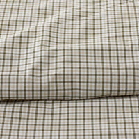Classic Stripes and Plaids Cool Yarn-Dyed Cotton Percale Bed Sheet Set - Mini Check Green, Twin XL,Mini Check Green