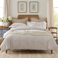 Classic Stripes and Plaids Cool Yarn-Dyed Cotton Percale Bed Sheet Set - Stripe Tan, Twin XL,Stripe Tan