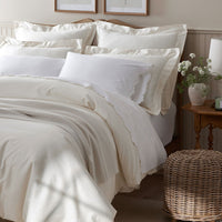 Classic Smooth Sateen Solid Flat Bed Sheet - Ivory, Twin/Twin XL,Ivory