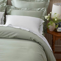 Classic Smooth Sateen Solid Flat Bed Sheet - Light Sage, Twin/Twin XL,Light Sage