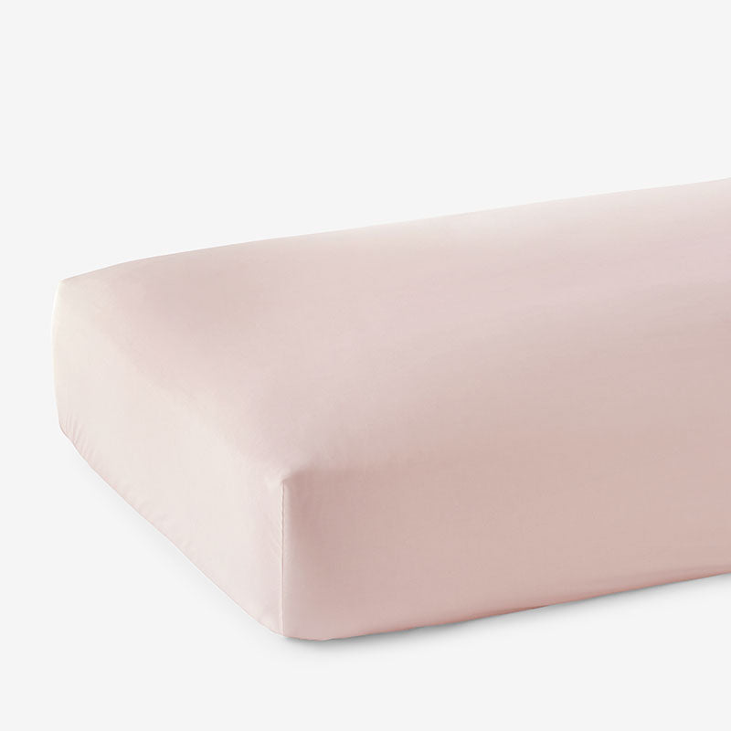Classic Smooth Sateen Solid Fitted Bed Sheet - Blush, Twin XL,Blush
