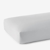 Classic Smooth Sateen Solid Fitted Bed Sheet - Light Gray, Twin XL,Light Gray