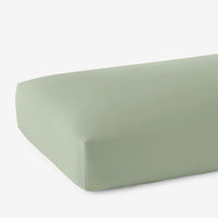 Classic Smooth Sateen Solid Fitted Bed Sheet - Light Sage, Twin XL,Light Sage