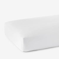 Classic Smooth Sateen Solid Fitted Bed Sheet - White, Twin XL,White