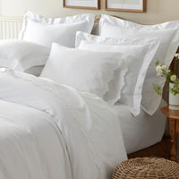 Classic Smooth Sateen Solid Fitted Bed Sheet - White, Twin XL,White