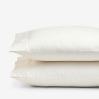 Classic Smooth Sateen Solid Pillowcase Set - Ivory, Standard,Ivory
