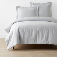 Classic Smooth Sateen Solid Duvet Cover - Light Gray, Twin/Twin XL,Light Gray