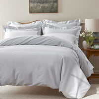Classic Smooth Sateen Solid Duvet Cover - Light Gray, Twin/Twin XL,Light Gray