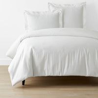 Classic Smooth Sateen Solid Duvet Cover - White, Twin/Twin XL,White