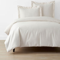 Classic Smooth Sateen Solid Duvet Cover - Ivory, Twin/Twin XL,Ivory