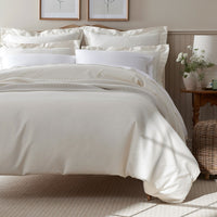 Classic Smooth Sateen Solid Duvet Cover - Ivory, Twin/Twin XL,Ivory