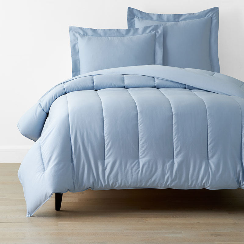 Classic Smooth Sateen Solid Comforter - Light Blue, Full,Light Blue