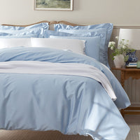 Classic Smooth Sateen Solid Comforter - Light Blue, Full,Light Blue