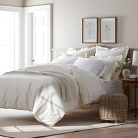 Classic Smooth Sateen Solid Sham - Ivory, Standard,Ivory
