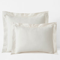 Classic Smooth Sateen Solid Sham - Ivory, Standard,Ivory