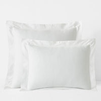 Classic Smooth Sateen Solid Sham - White, Standard,White