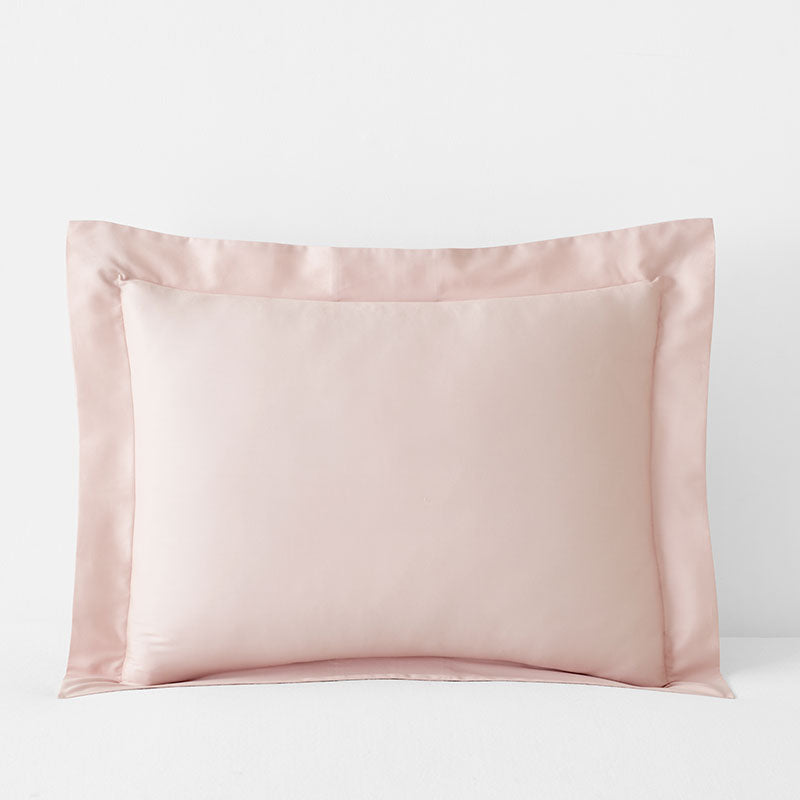 Classic Smooth Sateen Solid Sham - Blush, Standard,Blush