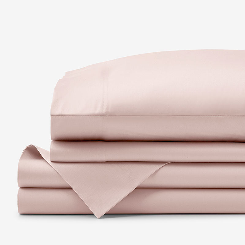 Classic Smooth Sateen Solid Bed Sheet Set - Blush, Twin XL,Blush