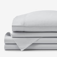 Classic Smooth Sateen Solid Bed Sheet Set - Light Gray, Twin XL,Light Gray