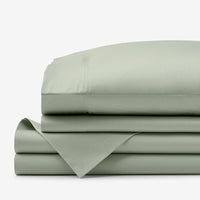 Classic Smooth Sateen Solid Bed Sheet Set - Light Sage, Twin XL,Light Sage