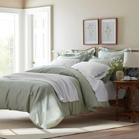 Classic Smooth Sateen Solid Bed Sheet Set - Light Sage, Twin XL,Light Sage