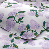 Hydrangea Classic Cool Cotton Percale Duvet Cover - Lilac, Full/Queen,Lilac