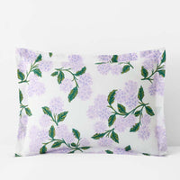 Hydrangea Classic Cool Cotton Percale Sham - Lilac, King,Lilac