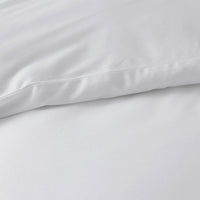 Embroidered Scallop Classic Smooth Sateen Solid Pillowcase Set - White, Standard,White