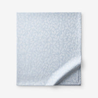 Jacquard Leaf Yarn-Dyed Premium Smooth Supima® Cotton Wrinkle-Free Sateen Flat Bed Sheet - Blue Shadow, Twin/Twin XL,Blue Shadow