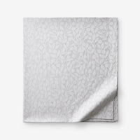 Jacquard Leaf Yarn-Dyed Premium Smooth Supima® Cotton Wrinkle-Free Sateen Flat Bed Sheet - Light Gray, Twin/Twin XL,Light Gray